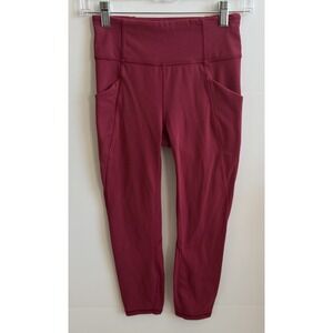 Lululemon‎ Time To Sweat Crop Leggings 23" Women's Size 4 Star Ruby Fast Ship